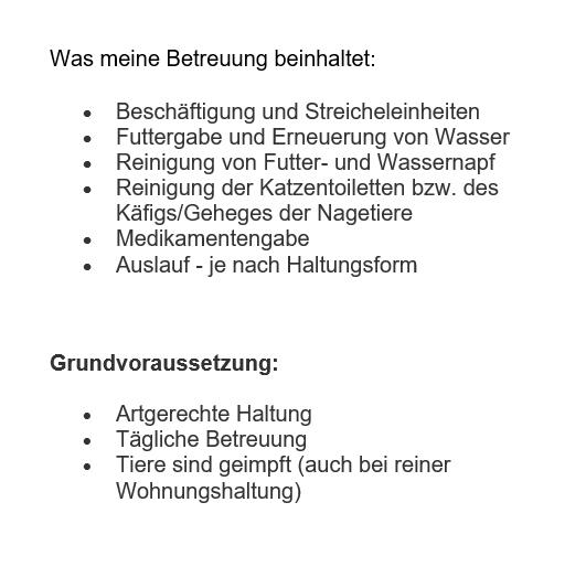 Umfang Betreuung